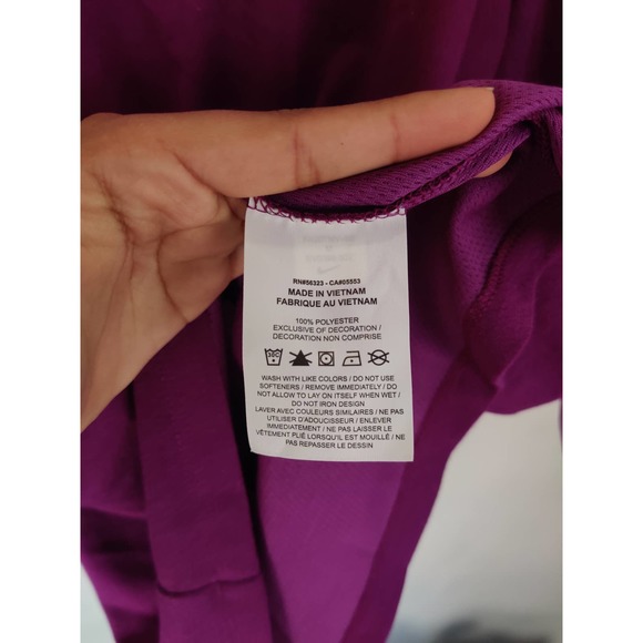 (V) Nike Dri-Fit Standard Fit Men base layer sweater sport running sz M purple - Picture 8 of 8